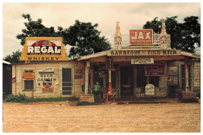 1940 Country Store Gas Station Melrose Louisiana Old South Petroliana