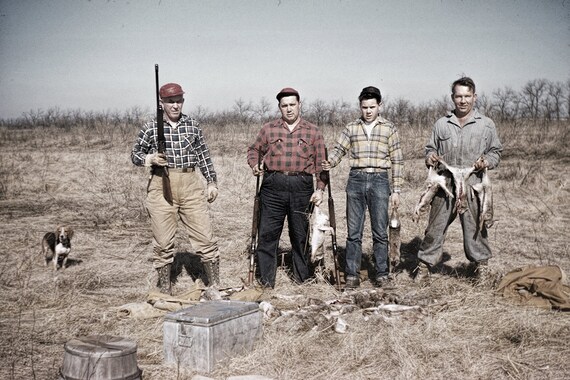 Rabbit Hunters 1950s Beagles Guns Original Image History Rabbit Hunters 1950s Beagles Guns Original Image History