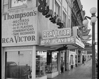 Eugene,  Oregon 1950s Phonograph and Record Store,  Original Vintage 10x10