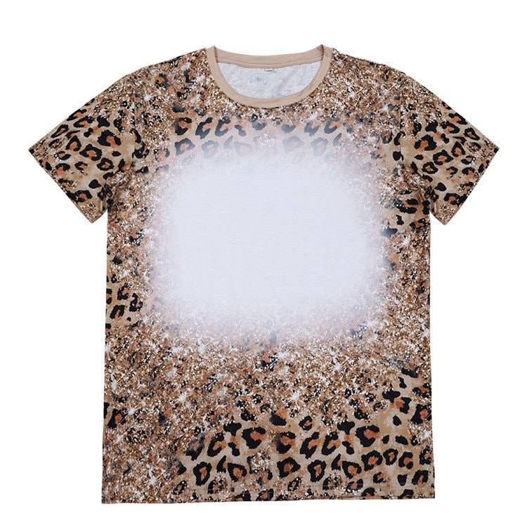 Polyester Bleach T-shirt - Gold Glitter Leopard - Etsy