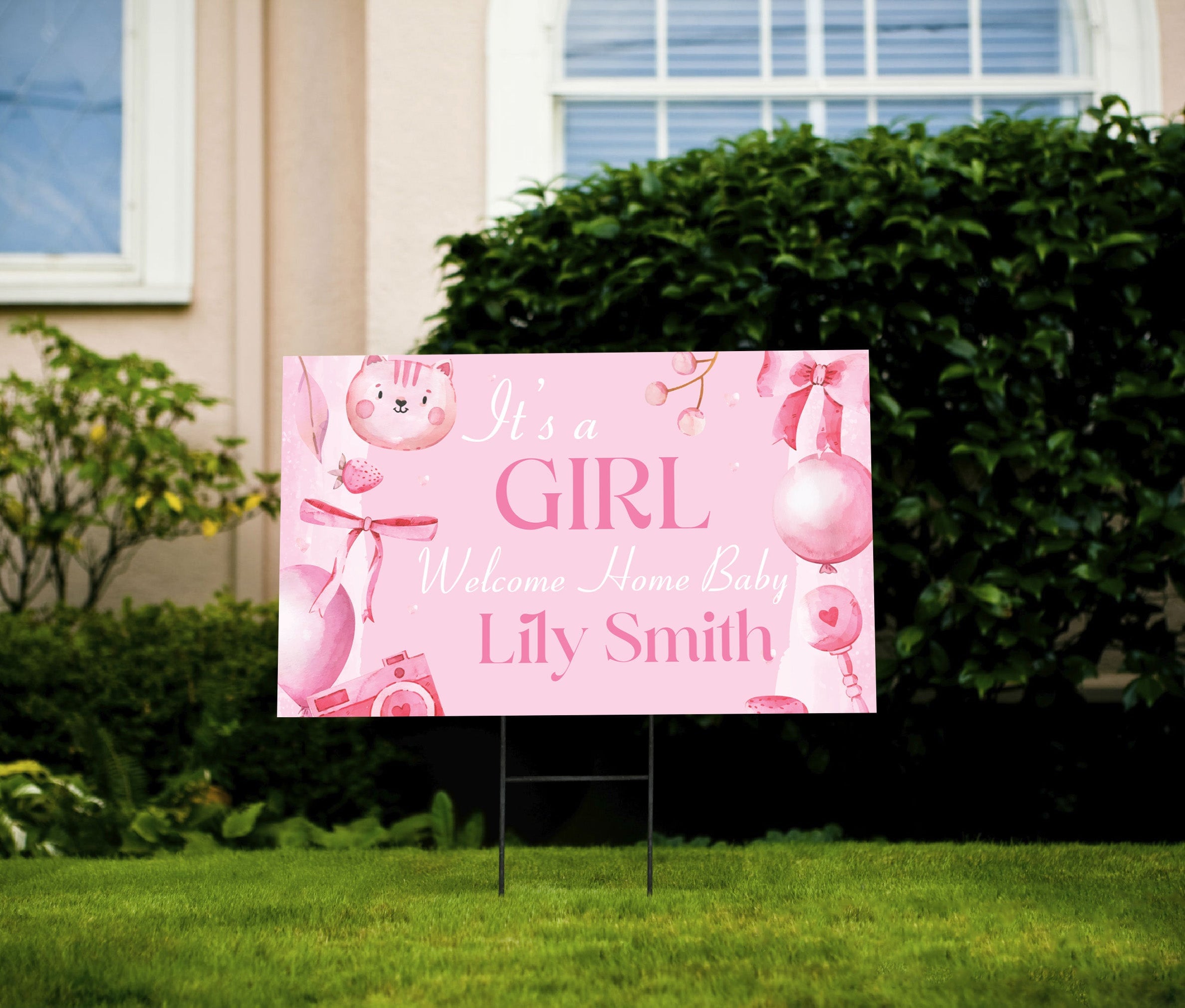Amscan It's a girl Baby Girl Yard Sign - Walmart.com