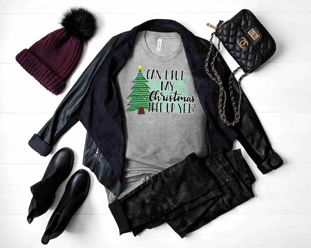 Can I Put My Christmas Tree up Yet Grey Tshirt Etsy