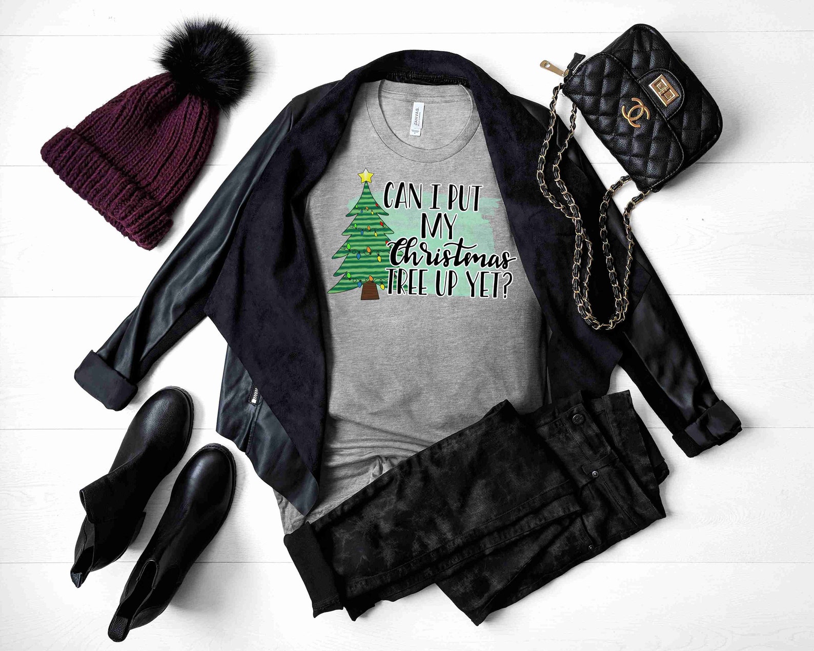 Can I Put My Christmas Tree Up Yet Grey TShirt Etsy