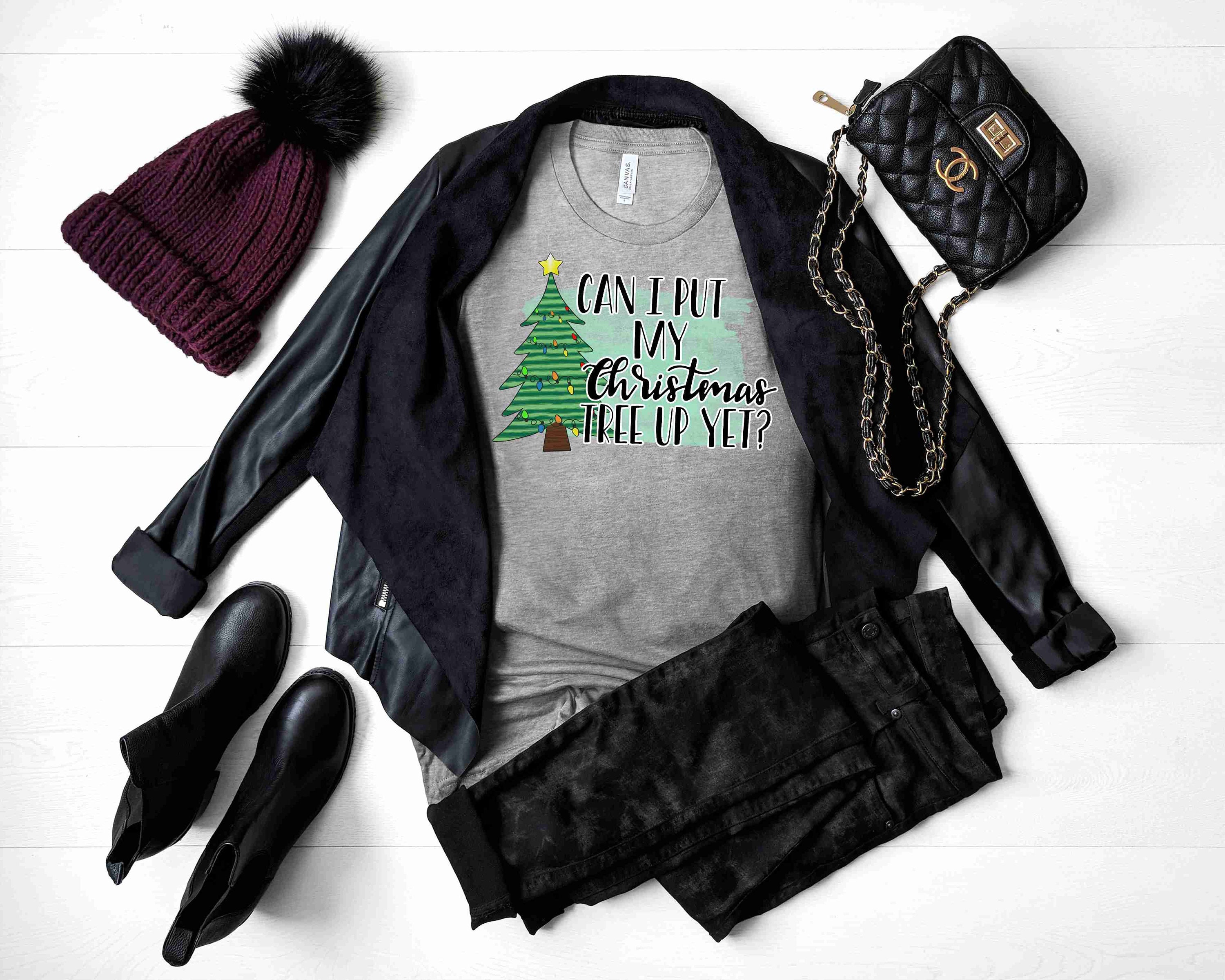 Can I Put My Christmas Tree Up Yet Grey TShirt Etsy