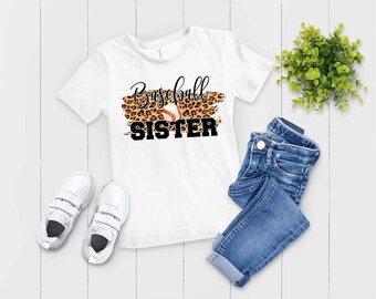 Baseball Sister Leopard Transfer