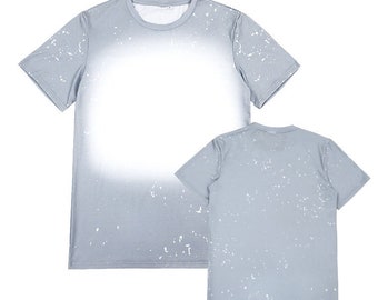 Polyester Bleach T-Shirt - Grey