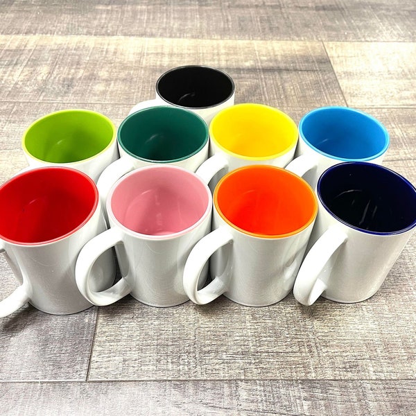 11oz Sub Ceramic Colored Inside Mug