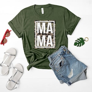 Camo Leopard Mama - Graphic Tee
