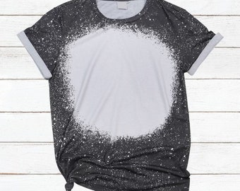 Polyester Bleach T-Shirt - Dark Grey