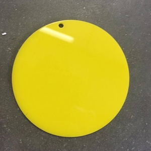 Acrylic YELLOW 3in Circle Keychains