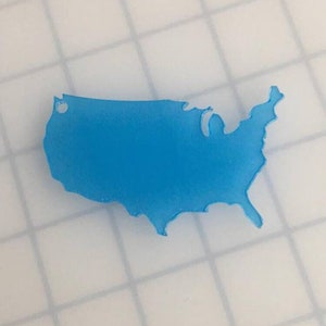 Acrylic USA Outline key chain