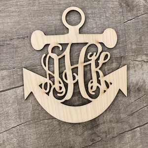 Car Charm Monogram -Anchor
