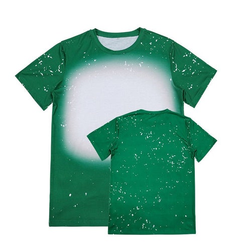 Polyester Bleach Tshirt Forest Green Etsy