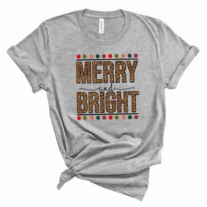 Merry & Bright Leopard - Graphic Tee