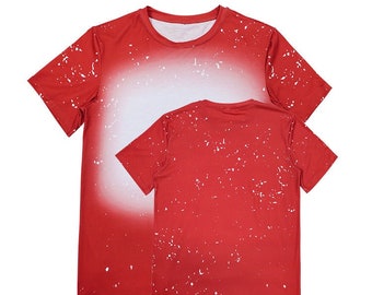Polyester Bleach T-Shirt - Dark Red