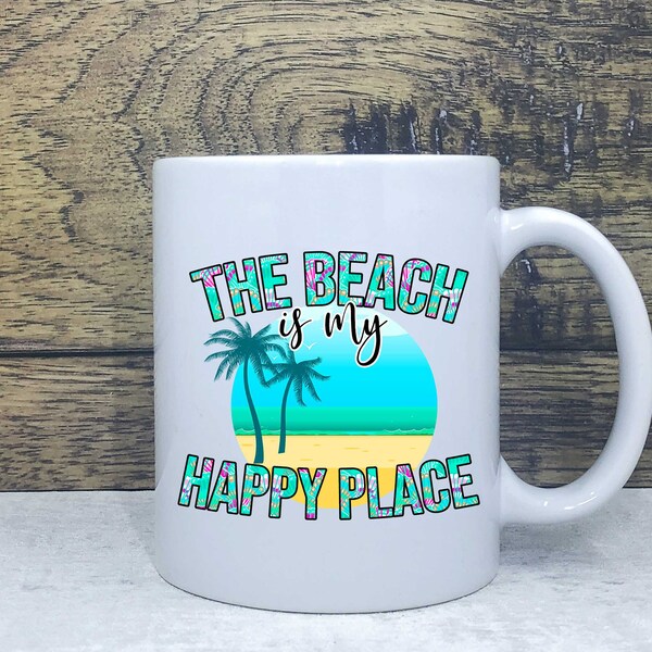 The Beach is My Happy Place Tumbler Etsy
