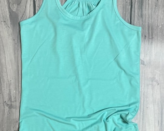 Polyester Flowy Tank - Mint