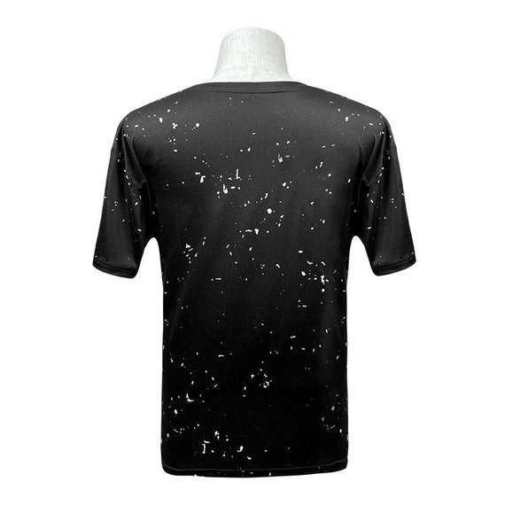 【BLUER】BLEACHED UPPER CHEST SHIRRING T-SHIRTS BLACK Polyester Bleach T-shirt - Black - Etsy
