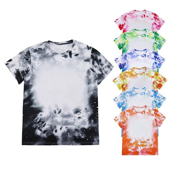 Polyester Tie Dye Bleach T shirt Etsy