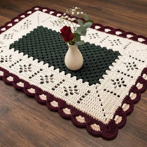 Patrón de alfombra de ganchillo, alfombra de ganchillo con punto de abuela en forma de diamante, alfombra de suelo hecha a mano (patrón en PDF)
