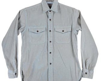 Camicia da donna Polo Sport Ralph Lauren in velluto a coste spesse, taglia S, color cammello, con bottoni, stile vintage anni '90.