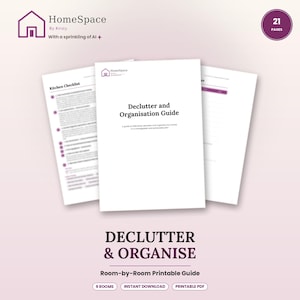 Rum-för-rum-rensningsplanerare | Utskrivbar guide för hemorganisering (PDF)