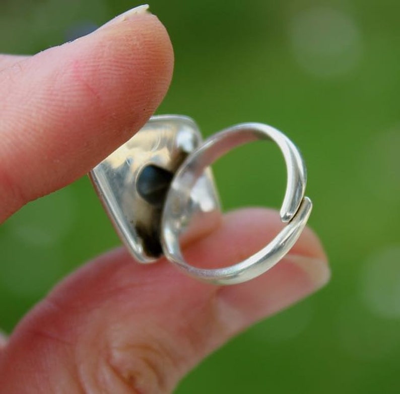 Ring silver jewelry ethnic African tribe stone Labradorite Shantilight