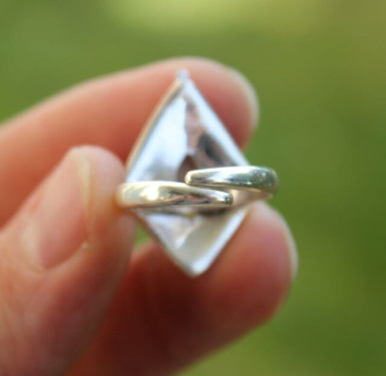 Silver ring ethnic jewelry chic moonstone Shantilight