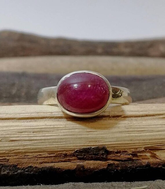 Bagues argent pepite de rubis pierre naturelle Shantilight Etsy France