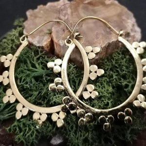 Brass earrings jewelry ethnic Creole Indian Shantilight