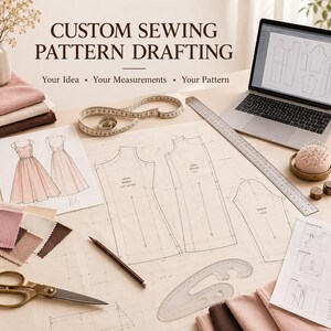 Custom Sewing Pattern Drafting Service | Made-to-Measure Garment (Digital PDF)
