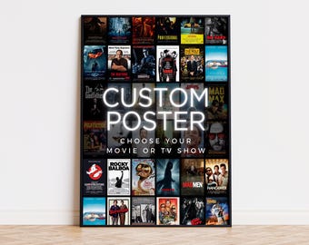 Custom Poster | Choose Your Favourite Movie Or TV Show | High Quality Ready To Print Digital Files