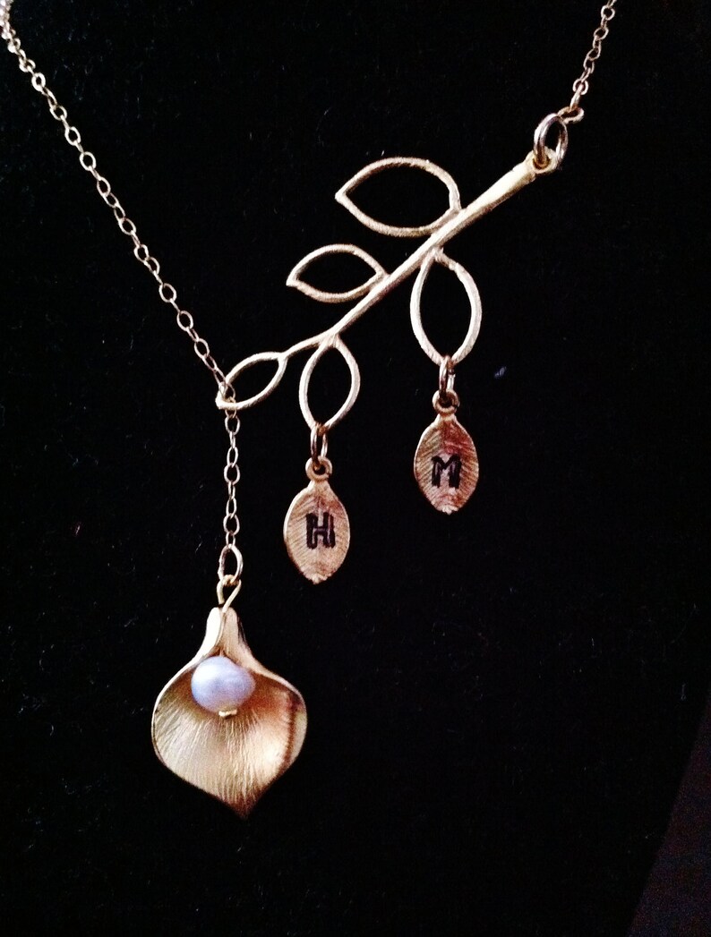 Calla Lily Necklacegold Calla Lily Jewelry Necklacebirthday Etsy