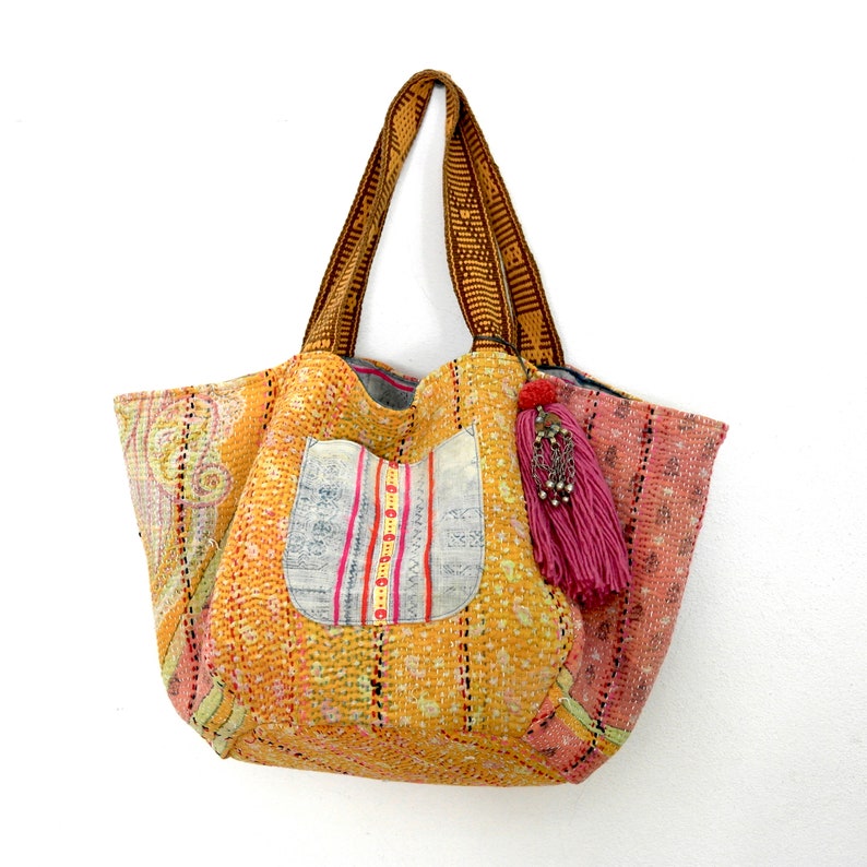 boho chic bag hippie bag boho bag kantha reversible bag shoulder bag hobo bag kantha bag recycled bag hmong bag kantha purse