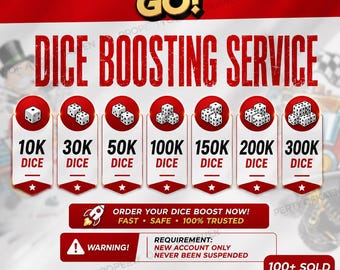 Service de boost de dés pour Monopoly Go ! Livraison rapide en 1/5 d'heure (téléchargement numérique)