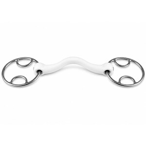 Gummibett med Mullen Mouth-grepp, heltäckande engelskt ridbett (10-15 cm)
