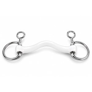 Mors de cheval Comfort Port Baucher, embouchure synthétique lisse, passage de bouche moyen, dressage