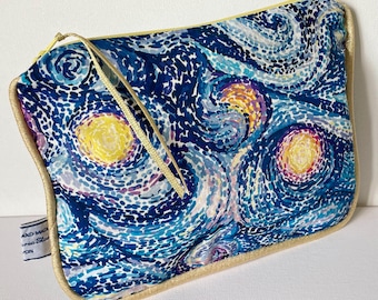 Small cosmetic bag, Handbag organiser pouch (Van Gogh)