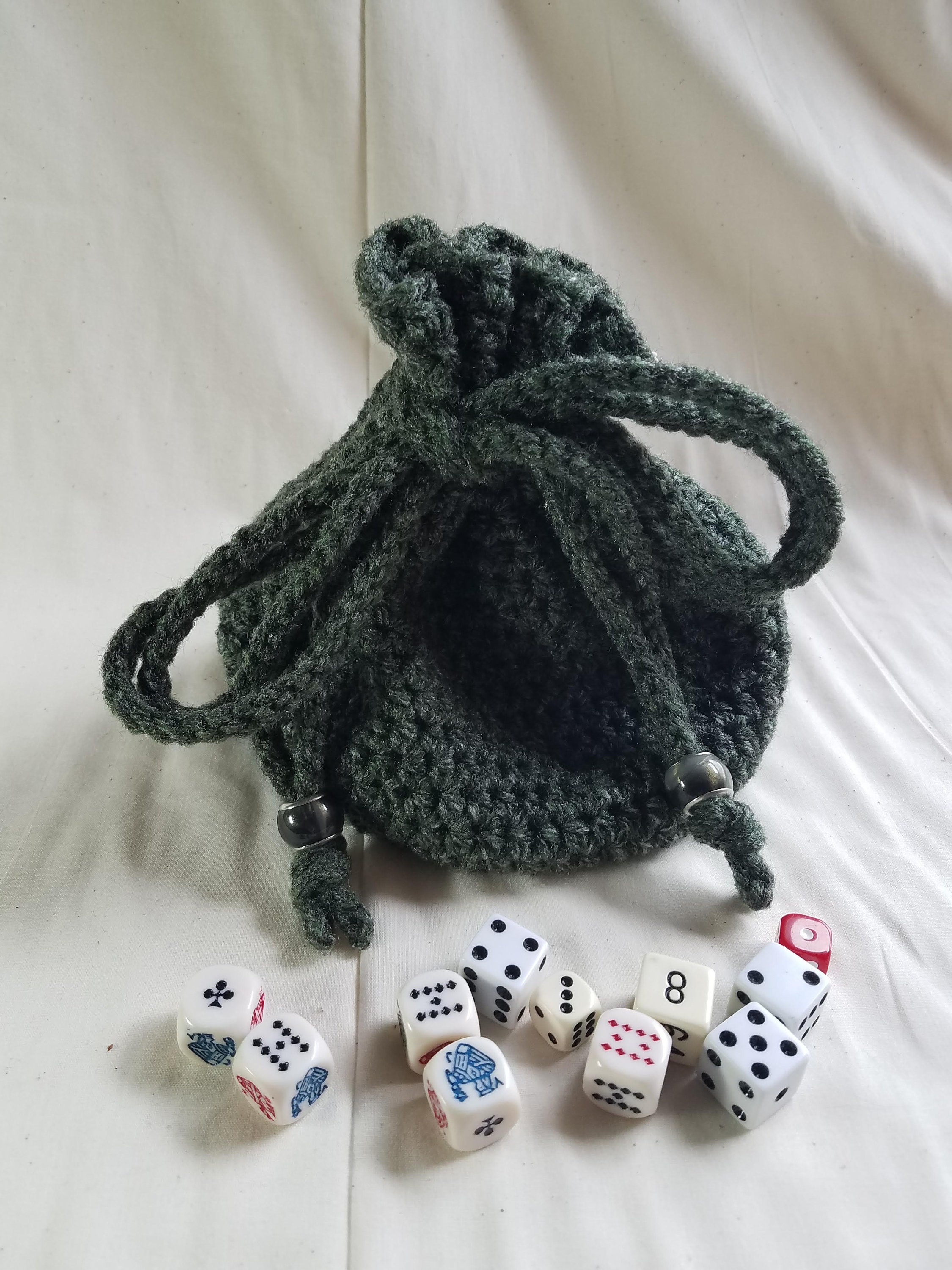 Custom Large Crocheted Drawstring Dice Bag Etsy.de