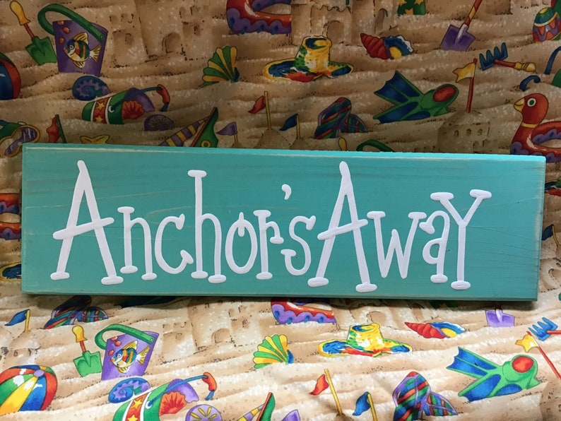 Anchors Away wreath sign Etsy