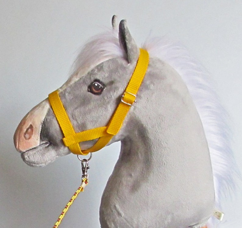 Yellow halter and lead rope for hobbyhorsing horse stick Etsy