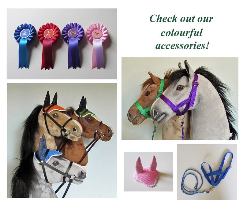 Graues und weißes Hobbypferd Stockpferd. Leder bridle mit | Etsy