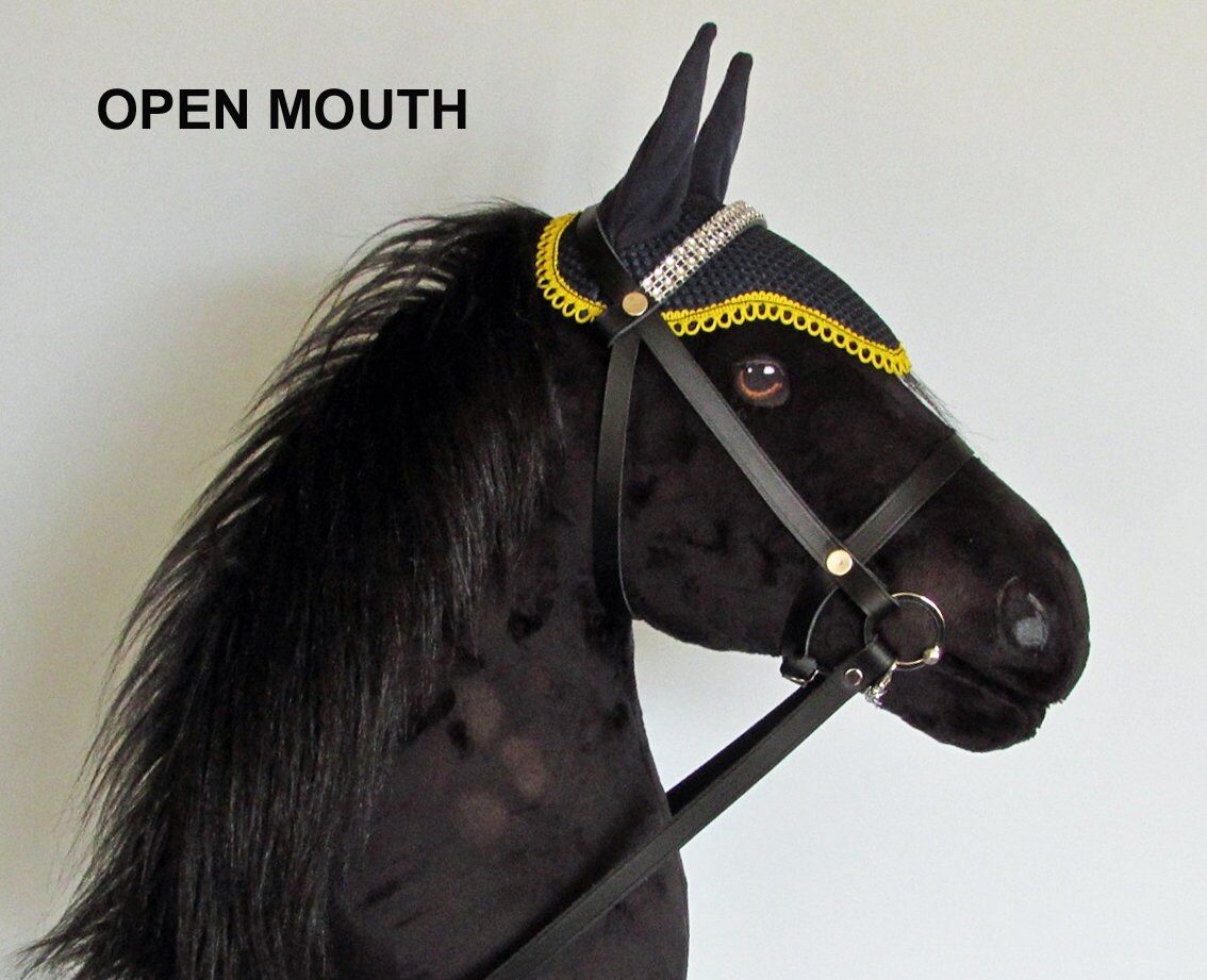 Alle Schwarzen Hobby Pferde offenen Mund StockPferd. | Etsy