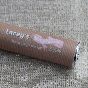 Baby shower favors, personalized mint wrappers with mints included, new baby girl party favors
