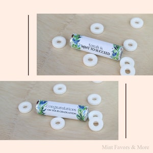 Personalized Graduation Mint Favors: &#39;Mint to Succeed&#39; Wrappers