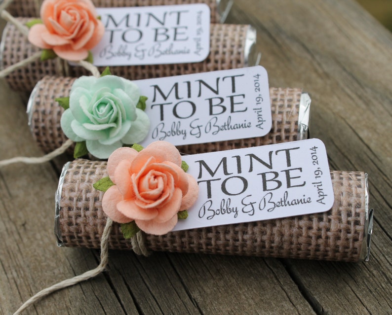 Mint Wedding Favors Set of 24 Mint Rolls mint to Etsy