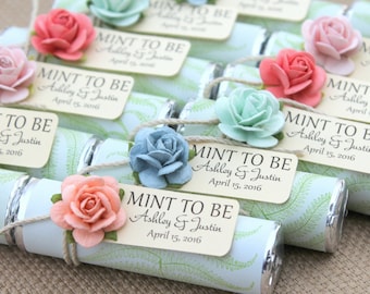 180 Mint Wedding Favors With Personalized "mint to Be" Tag - Set of 180 ...