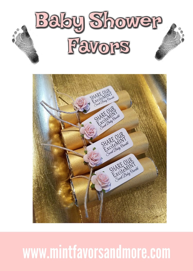 Baby Shower Favors Mints With Personalized Tags New Baby Etsy