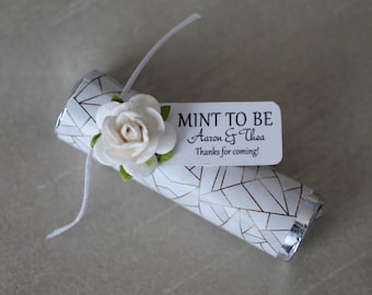 Personalized Wedding Mint Favors: Mint to Be, Set of 35