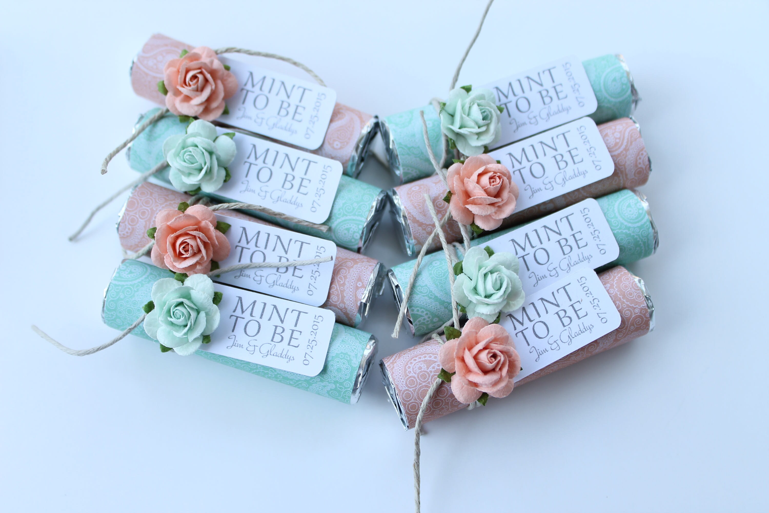 Mint wedding mint to be favors with personalized tag wedding Etsy